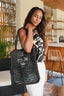 Black Tulum Handwoven Straw Tote