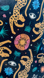 Jaguar Silk Scarf – Inspired by the Mystical Tulum Jungle (68x68cm)
