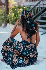 Jaguar Silk Scarf - Black - 90cm